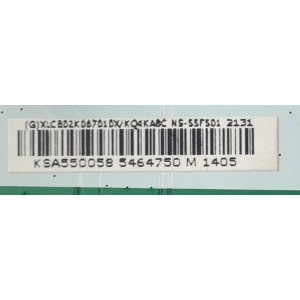 MAIN PARA SMART TV INSIGNIA 4K RESOLUCION (3840 x 2160) / NUMERO DE PARTE XLCB02K067 / 715GC034-M0C-B00-005Y / (G)XLCB02K067 / KSA550058 / PANEL TPT550WR-QVN10.U / DISPLAY T550QVN10.0 / MODELO NS-55F501NA22